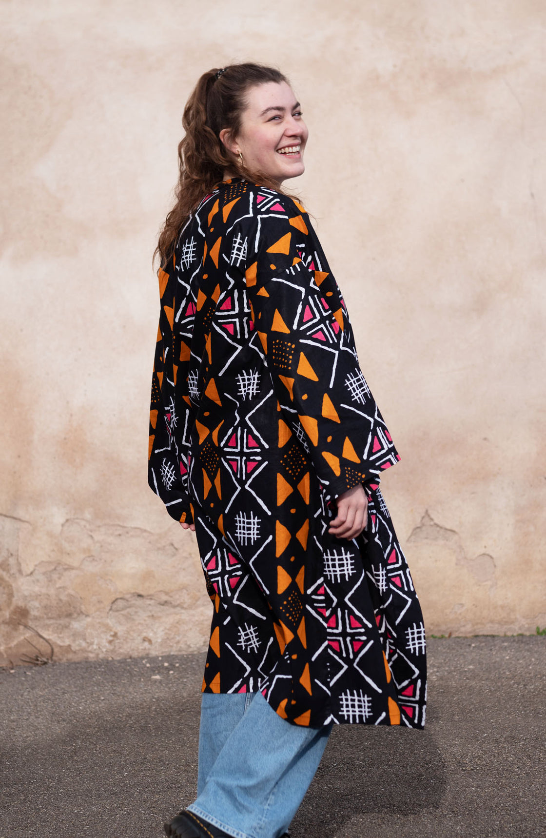 Kimono long en imprimé Wax africain- Bogo