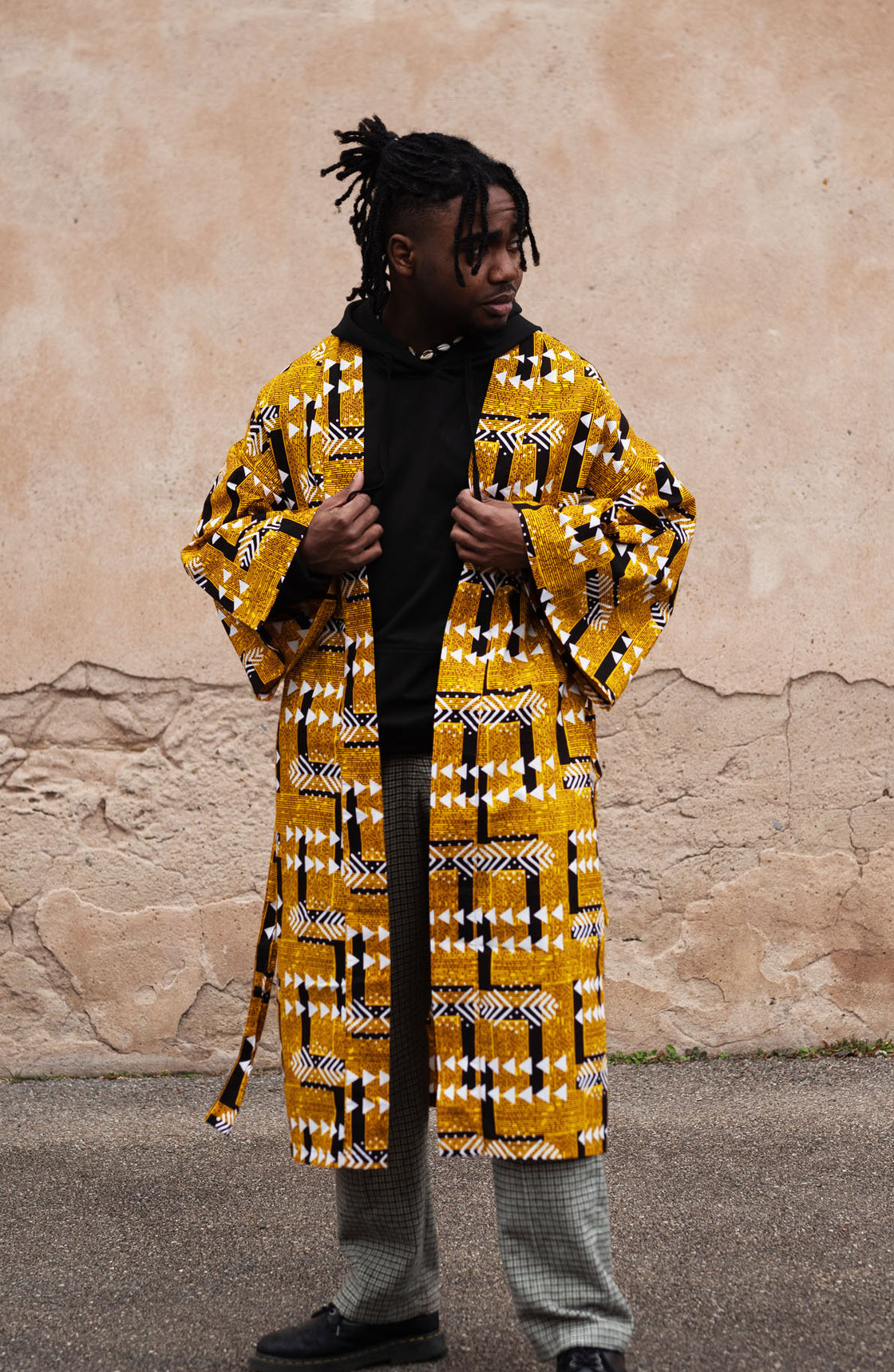 Kimono long en imprimé Wax africain - Muini