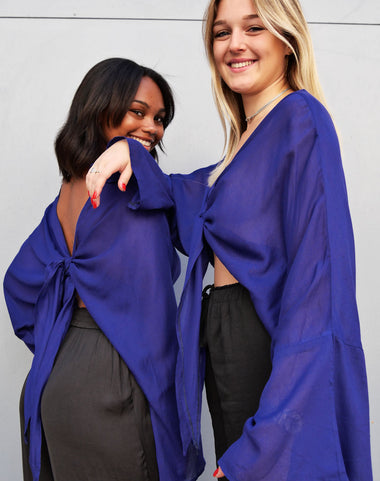 Top Melhfa Touareg Bleu